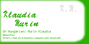 klaudia murin business card